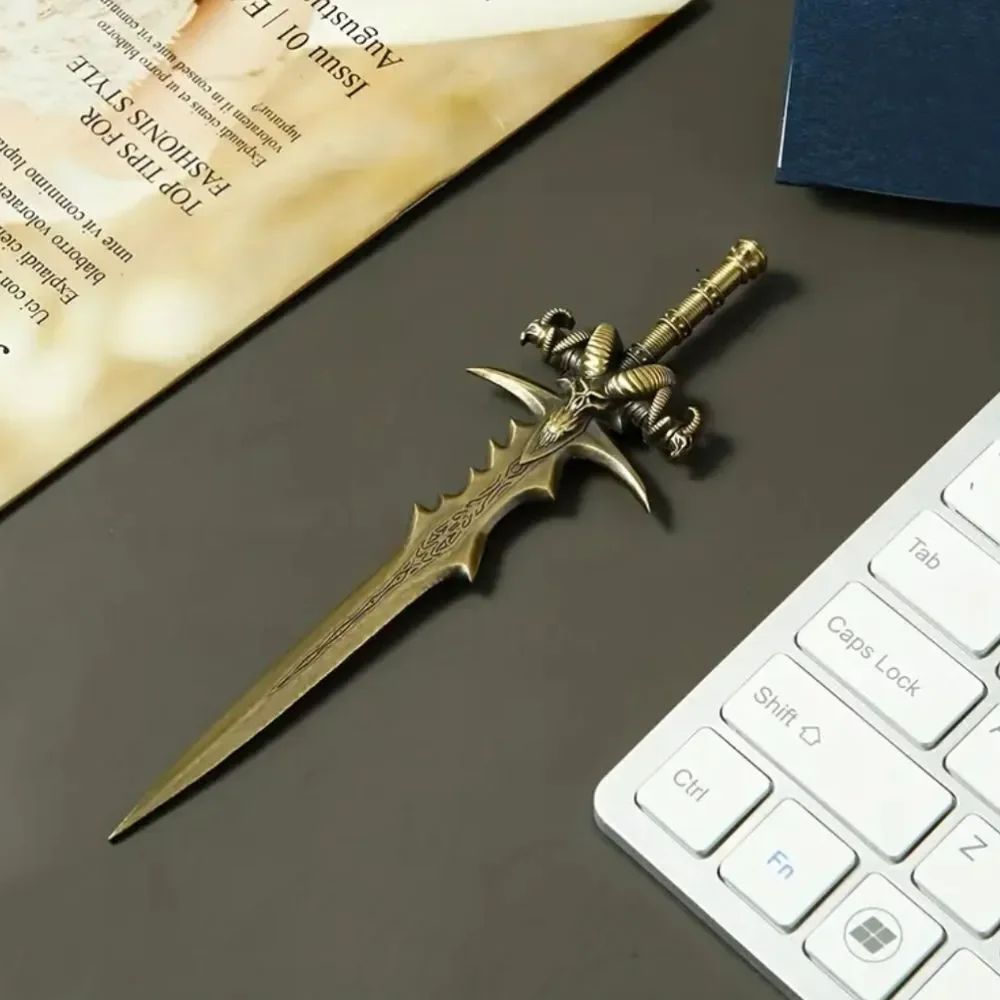 Bronze sword letter opener ram head dagger stationary